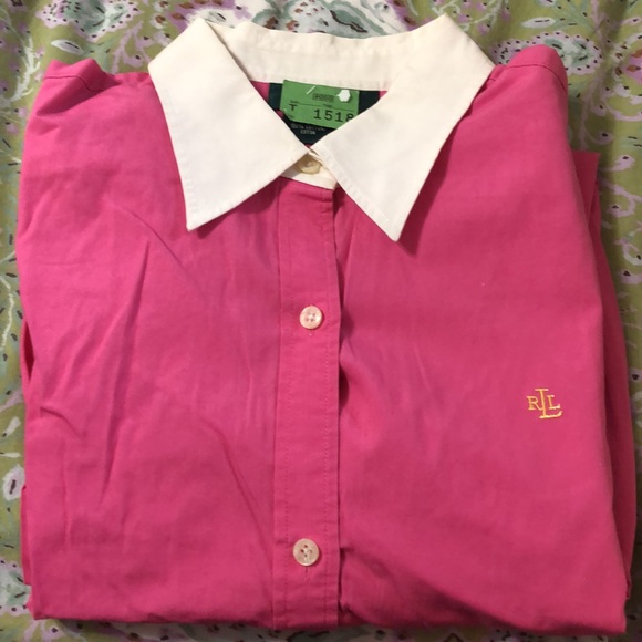 Ralph Lauren, long sleeve shirt , pink, w white collar/white cuffs. Size… - Picture 6 of 6